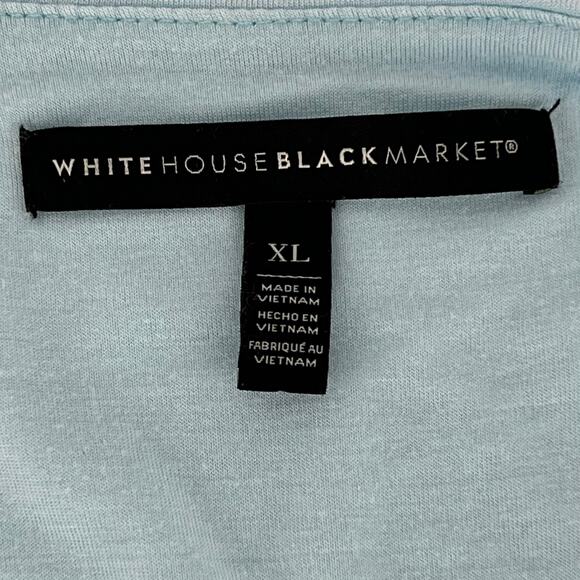 WHBM light blue twist front sleeveless top White House Black Market - Picture 5 of 7
